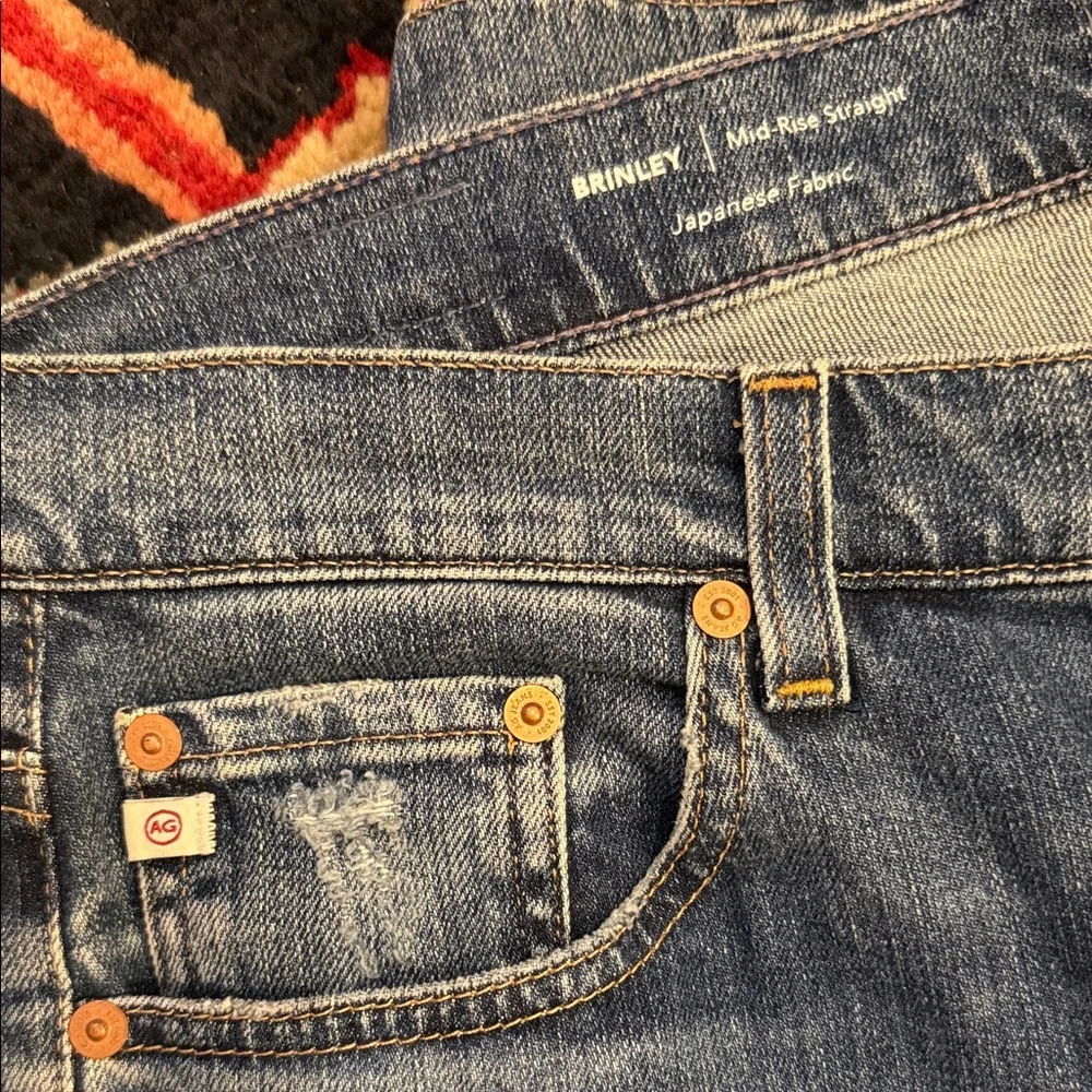 AG Women’s Brinley Mid-Rise Straight Leg Jeans Size 29 Color Nebula - Picture 2 of 5